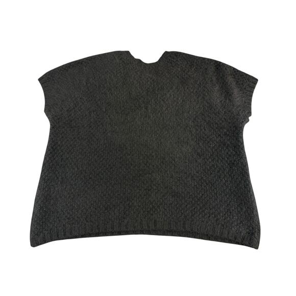 Cynthia Rowley Women’s Angora Blend Knit Sweater Top Black Short Sleeve Small - Picture 6 of 10